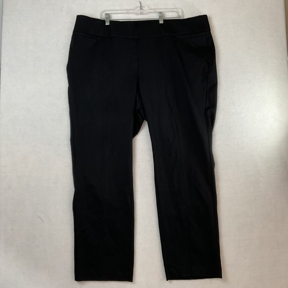 Lane Bryant Pants - Lane Bryant Women 26L Black Straight Leg Pull On Ponte Knit Dress Pants Tall NWT